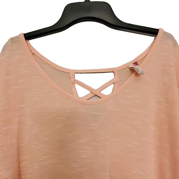 EUC Red Camel Boho Peach Long Sleeve  Top - Picture 2 of 5